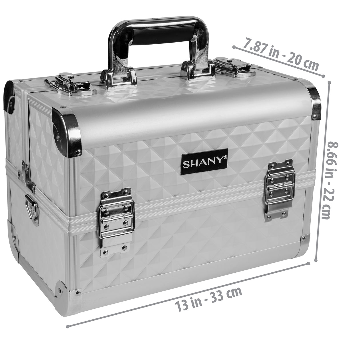 SHANY Fantasy Collection Makeup Train Case - Platinum - PLATINUM - ITEM# SH-C20-PLS - Best seller in cosmetics MAKEUP TRAIN CASES category