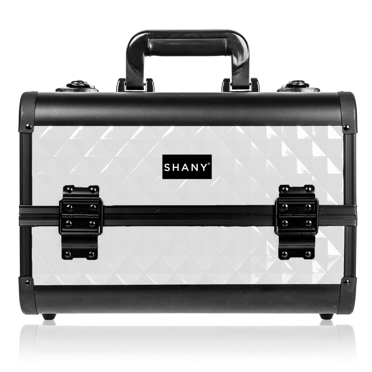 SHANY Fantasy Collection Makeup Train Case - Pure White - PURE WHITE - ITEM# SH-C20-PWH - Makeup train cases bag organizer storage women kit,Professional large mini travel rolling toiletry,Joligrace ollieroo seya soho cosmetics holder box,Salon brush artist high quality water resistant,Portable carry trolley lipstic luggage lock key - UPC# 810028464803