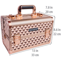 SHANY Fantasy Collection Makeup Train Case - Rose Gold - ROSE GOLD - ITEM# SH-C20-RGD - Best seller in cosmetics MAKEUP TRAIN CASES category