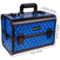 SHANY Fantasy Collection Makeup Train Case -Royal Blue - ROYAL BLUE - ITEM# SH-C20-RBL - Best seller in cosmetics MAKEUP TRAIN CASES category