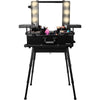 SHANY Studio ToGo Wheeled Trolley Makeup Case & Organizer with Light - BLACK - SHOP BLACK - ROLLING MAKEUP CASES - ITEM# SH-CC0023-BK