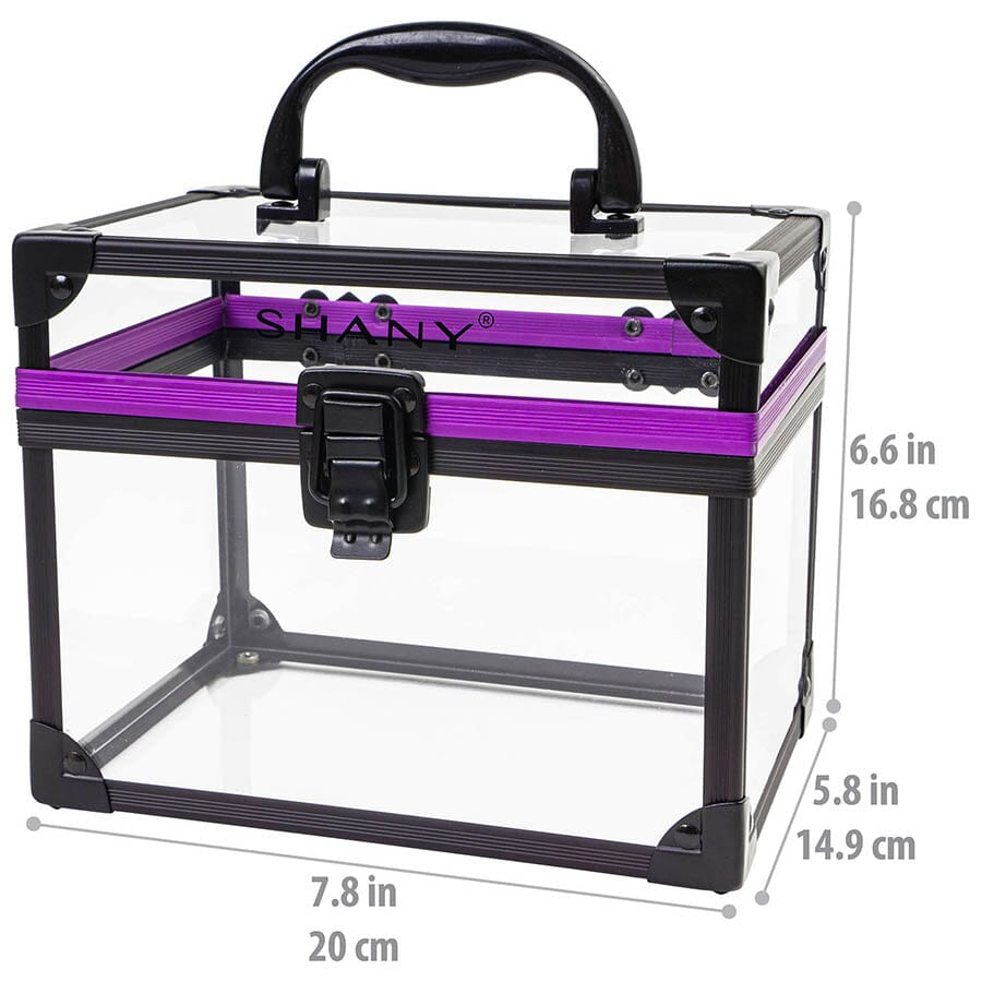 SHANY Clear Cosmetic and Toiletry Train Case - Large - Large - ITEM# SH-CC0080-L - Best seller in cosmetics MAKEUP TRAIN CASES category