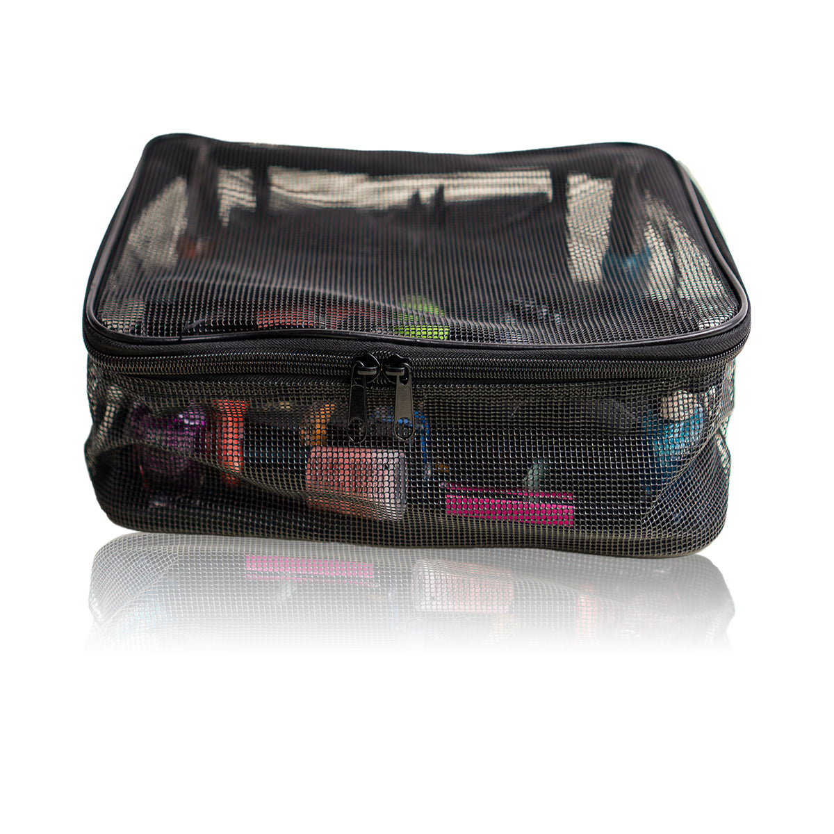 Portable Mesh Travel Makeup Bag Organizer - Medium