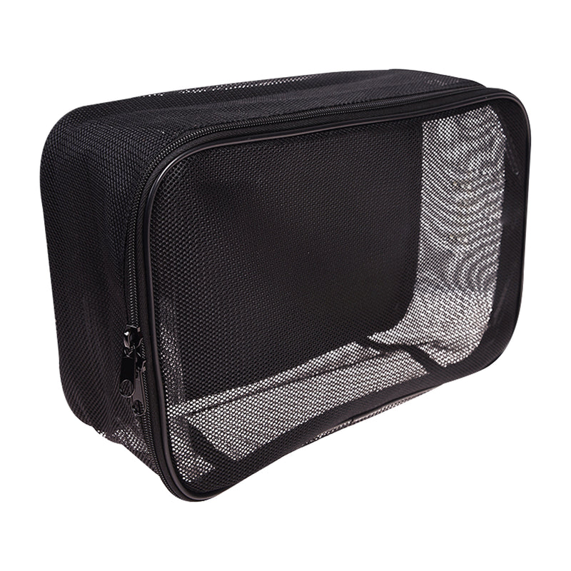 SHANY Mesh Travel Makeup Bag – Portable Make Up Organizer and Cosmetics Bag for Toiletries, Tool Storage, and Carry-On Use - Small - SHOP SMALL - MESH BAGS - ITEM# SH-CL005-S