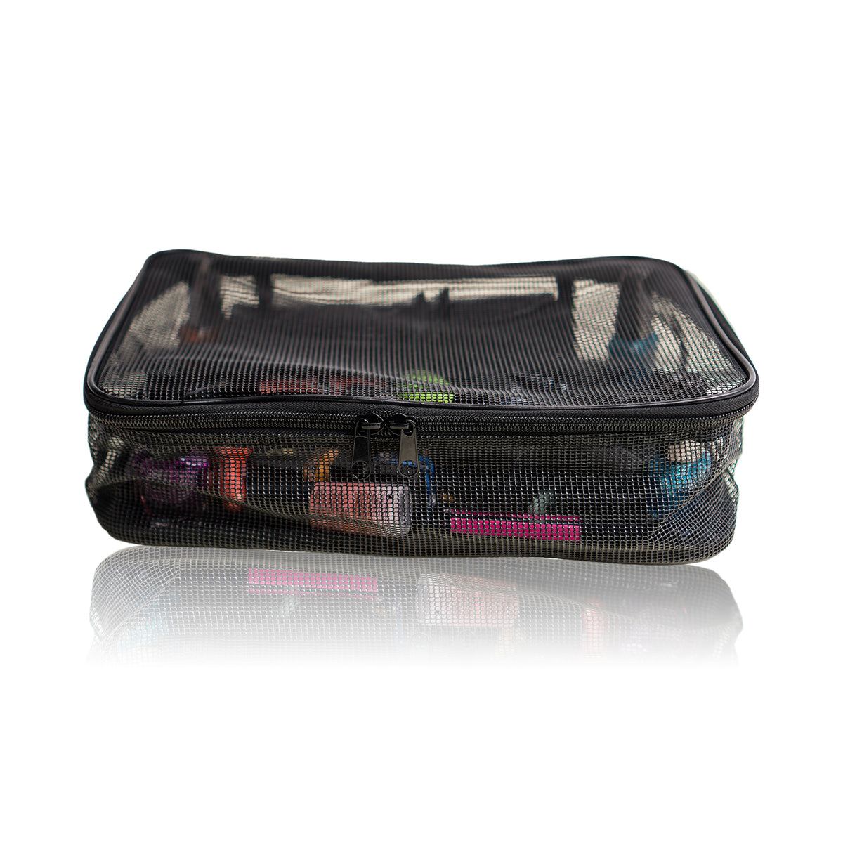Portable Mesh Travel Makeup Bag Organizer - Small