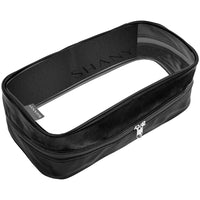 SHANY Cosmetics Medium Organizer Pouch - BLACK - BLACK - ITEM# SH-CL006-M-BK - Clear travel makeup cosmetic bags carry Toiletry,PVC Cosmetic tote bag Organizer stadium clear bag,travel packing transparent space saver bags gift,Travel Carry On Airport Airline Compliant Bag,TSA approved Toiletries Cosmetic Pouch Makeup Bags - UPC# 810028461246