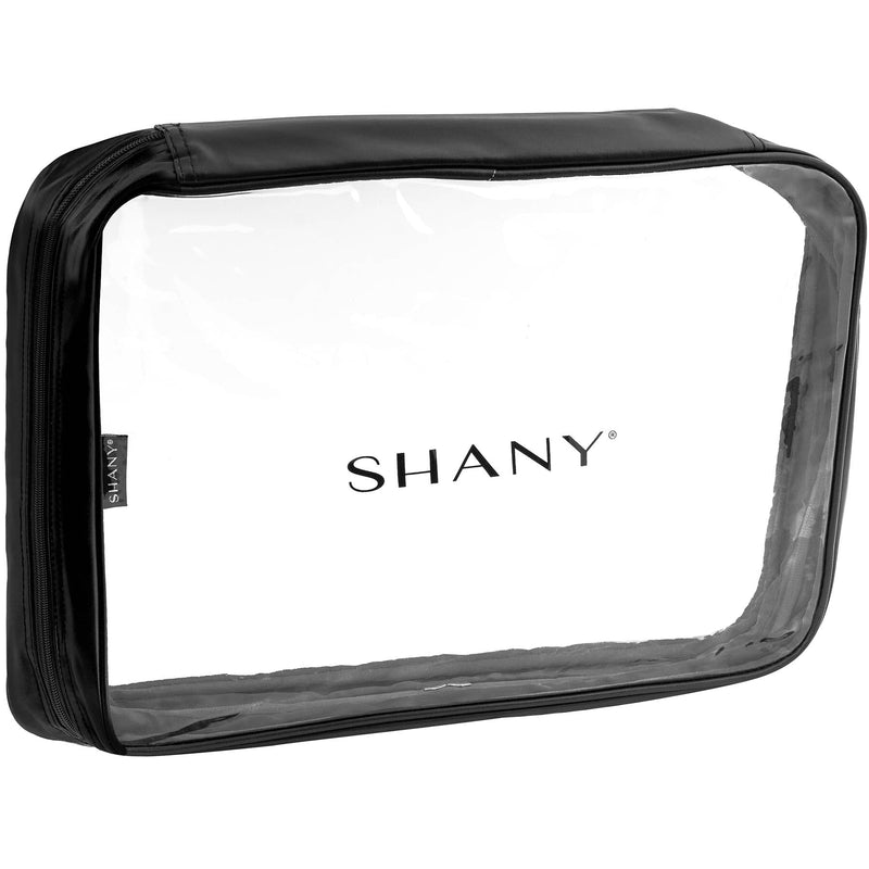 SHANY Clear PVC Cosmetics X-Large Organizer Pouch - Transparent Makeup Toiletry Bag - Make Up Storage Bag for Travel - SHOP BLACK - TRAVEL BAGS - ITEM# SH-CL006-XL-PARENT