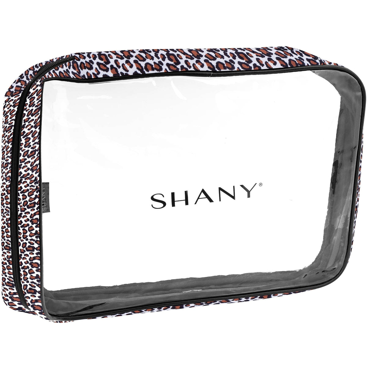 SHANY Clear PVC Cosmetics X-Large Organizer Pouch - Transparent Makeup Toiletry Bag - Make Up Storage Bag for Travel - LEOPARD - SHOP LEOPARD - TRAVEL BAGS - ITEM# SH-CL006-XL-LP