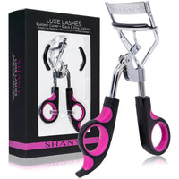 SHANY Luxe Lashes Eyelash Curler - Professional Makeup Tool With Two Silicone Replacement Pads, Gentle Curl, Crease-Free, No Pinching Or Pulling, Lightweight Design For Easy Travel - PURPLE - SHOP PURPLE - EYELASH CURLER - ITEM# SH-EC900-G