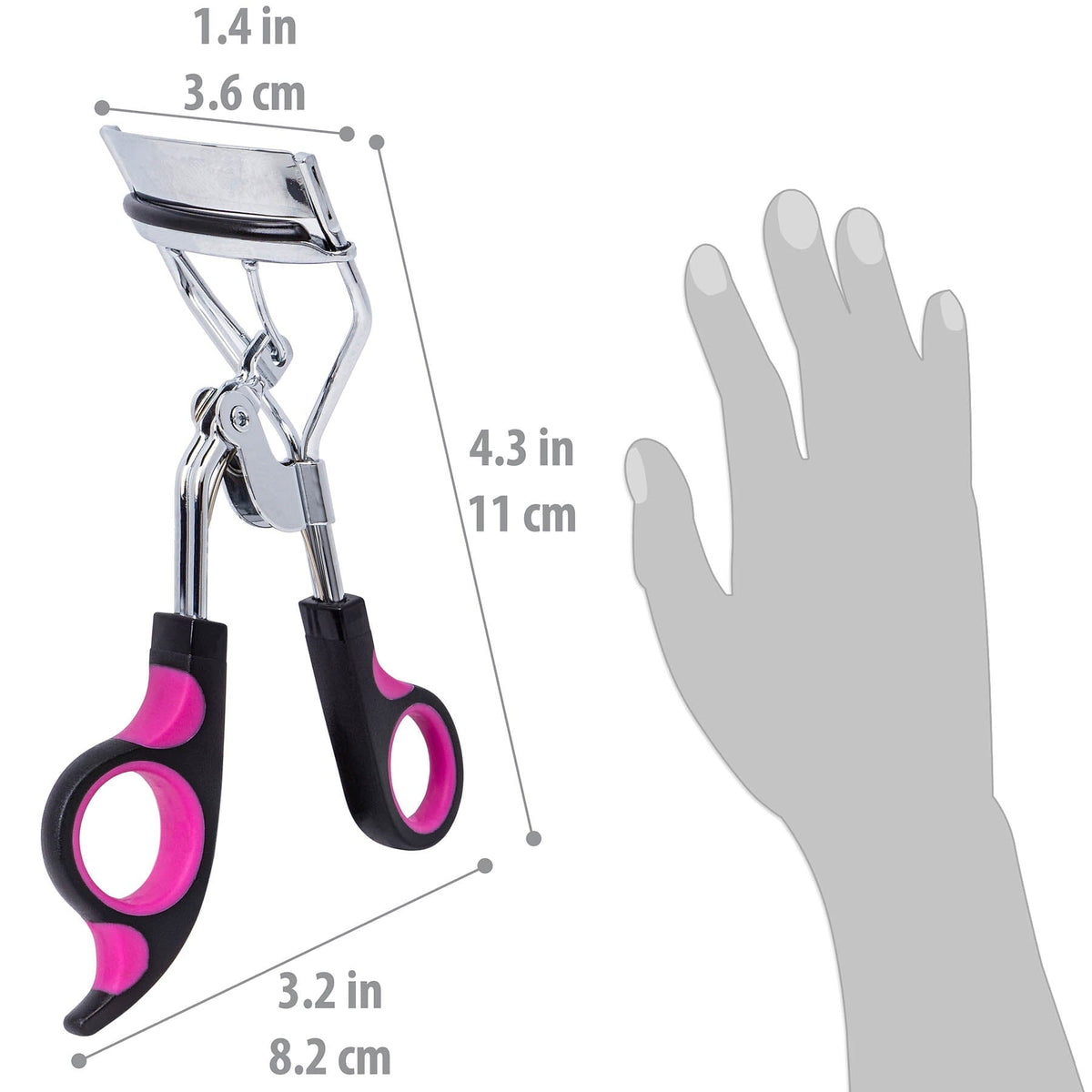 SHANY Luxe Lashes Eyelash Curler - Black/Pink - PURPLE - ITEM# SH-EC900-G - Best seller in cosmetics EYELASH CURLER category