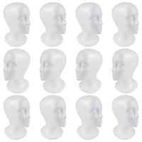 SHANY Styrofoam Model Heads ,Hat Wig Foam Mannequin Female Wig Head Stand ,Mannequin Head for wigs , Wig Holder - Round Base , 11 Inches Female Mannequin Head -12 Pieces - One Dozen - SHOP 12 - FOAM HEADS - ITEM# SH-FOAM-X12