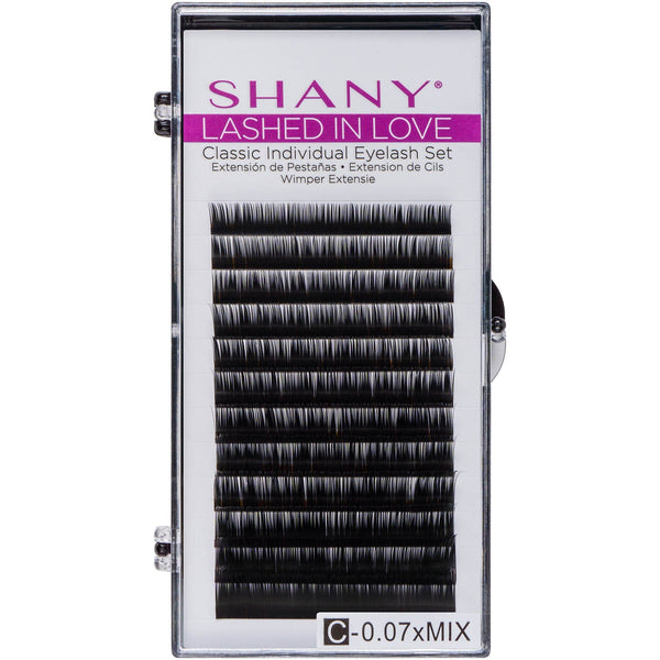 SHANY Lashed in Love Classic Individual Eyelash Set - Individual 3D Voluminous & Weightless Lash Extensions 0.07mm - BLACK - SHOP BLACK - BROWS & LASHES - ITEM# SH-LASH06