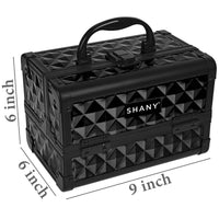 SHANY Makeup Train Case W/ Mirror -  Twilight - TWILIGHT - ITEM# SH-M1001-BKBK - Best seller in cosmetics MAKEUP TRAIN CASES category