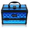 SHANY Makeup Train Case W/ Mirror - Peacock Blue - PEACOCK BLUE - ITEM# SH-M1001-BL - Makeup train cases bag organizer storage women kit,Professional large mini travel rolling toiletry,Joligrace ollieroo seya soho cosmetics holder box,Salon brush artist high quality water resistant,Portable carry trolley lipstic luggage lock key - UPC# 723175178144