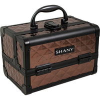 SHANY Makeup Train Case W/ Mirror -  Copper - COPPER - ITEM# SH-M1001-CP - Makeup train cases bag organizer storage women kit,Professional large mini travel rolling toiletry,Joligrace ollieroo seya soho cosmetics holder box,Salon brush artist high quality water resistant,Portable carry trolley lipstic luggage lock key - UPC# 810028463745