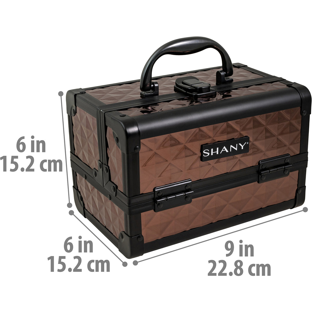 SHANY Makeup Train Case W/ Mirror -  Copper - COPPER - ITEM# SH-M1001-CP - Best seller in cosmetics MAKEUP TRAIN CASES category