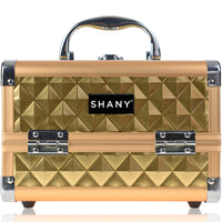 SHANY Chic Makeup Train Case Cosmetic Box Portable Makeup Case Cosmetics Beauty Organizer Jewelry storage with Locks , Multi trays Makeup Storage Box with Makeup Mirror - Golden House - SHOP GOLDEN HOUSE - MAKEUP TRAIN CASES - ITEM# SH-M1001-GL