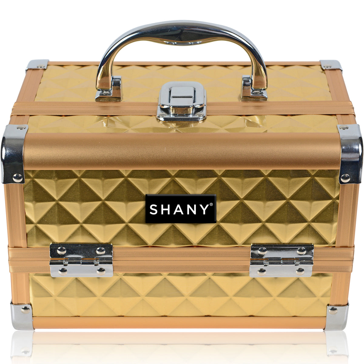 SHANY Makeup Train Case W/ Mirror - Golden House