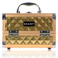 SHANY Chic Makeup Train Case Cosmetic Box Portable Makeup Case Cosmetics Beauty Organizer Jewelry storage with Locks , Multi trays Makeup Storage Box with Makeup Mirror - Goldie - SHOP GOLDIE - MAKEUP TRAIN CASES - ITEM# SH-M1001-GLD