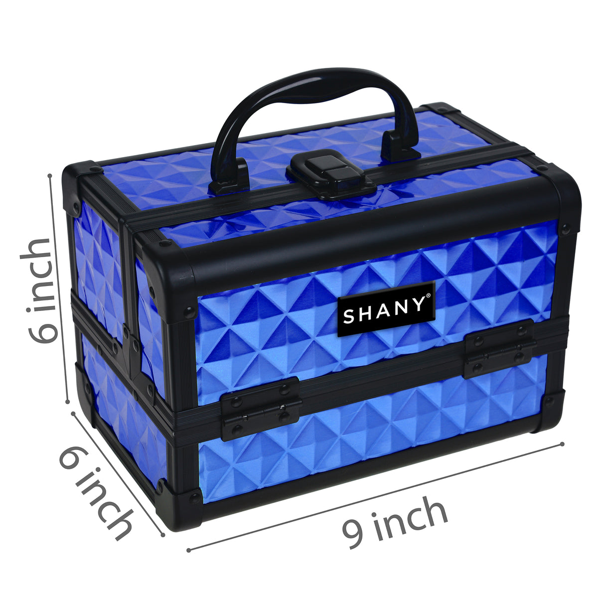 SHANY Makeup Train Case W/ Mirror - Imperial Blue - IMPREIAL BLUE - ITEM# SH-M1001-IMB - Best seller in cosmetics MAKEUP TRAIN CASES category