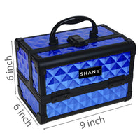 SHANY Makeup Train Case W/ Mirror - Imperial Blue - IMPREIAL BLUE - ITEM# SH-M1001-IMB - Best seller in cosmetics MAKEUP TRAIN CASES category