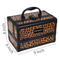 SHANY Makeup Train Case W/ Mirror - Leopard - LEOPARD - ITEM# SH-M1001-LP2 - Best seller in cosmetics MAKEUP TRAIN CASES category