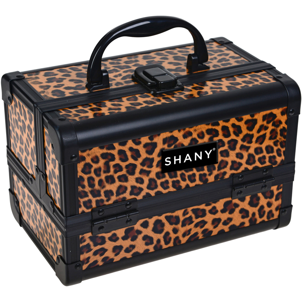 SHANY Makeup Train Case W/ Mirror - Lost Cheetah - LOST CHEETAH - ITEM# SH-M1001-LP - Makeup train cases bag organizer storage women kit,Professional large mini travel rolling toiletry,Joligrace ollieroo seya soho cosmetics holder box,Salon brush artist high quality water resistant,Portable carry trolley lipstic luggage lock key - UPC# 723175178182