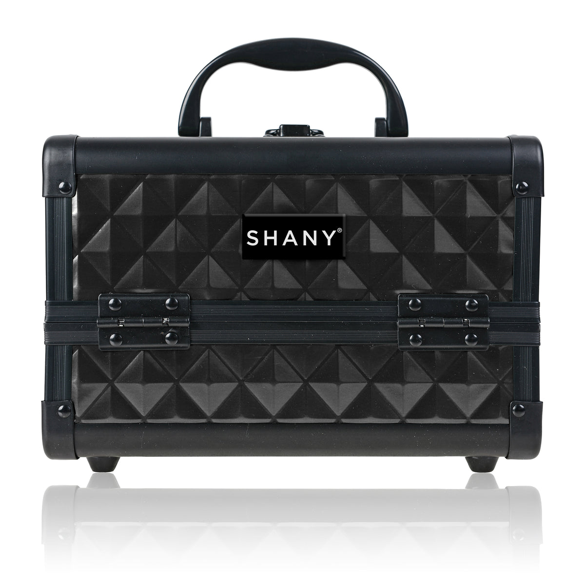 SHANY Chic Makeup Train Case Cosmetic Box Portable Makeup Case Cosmetics Beauty Organizer Jewelry storage with Locks , Multi trays Makeup Storage Box with Makeup Mirror - Onyx - SHOP ONYX - MAKEUP TRAIN CASES - ITEM# SH-M1001-ONX
