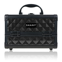 SHANY Chic Makeup Train Case Cosmetic Box Portable Makeup Case Cosmetics Beauty Organizer Jewelry storage with Locks , Multi trays Makeup Storage Box with Makeup Mirror - Onyx - SHOP ONYX - MAKEUP TRAIN CASES - ITEM# SH-M1001-ONX