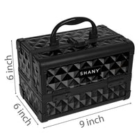 SHANY Makeup Train Case W/ Mirror -  Onyx - ONYX - ITEM# SH-M1001-ONX - Best seller in cosmetics MAKEUP TRAIN CASES category