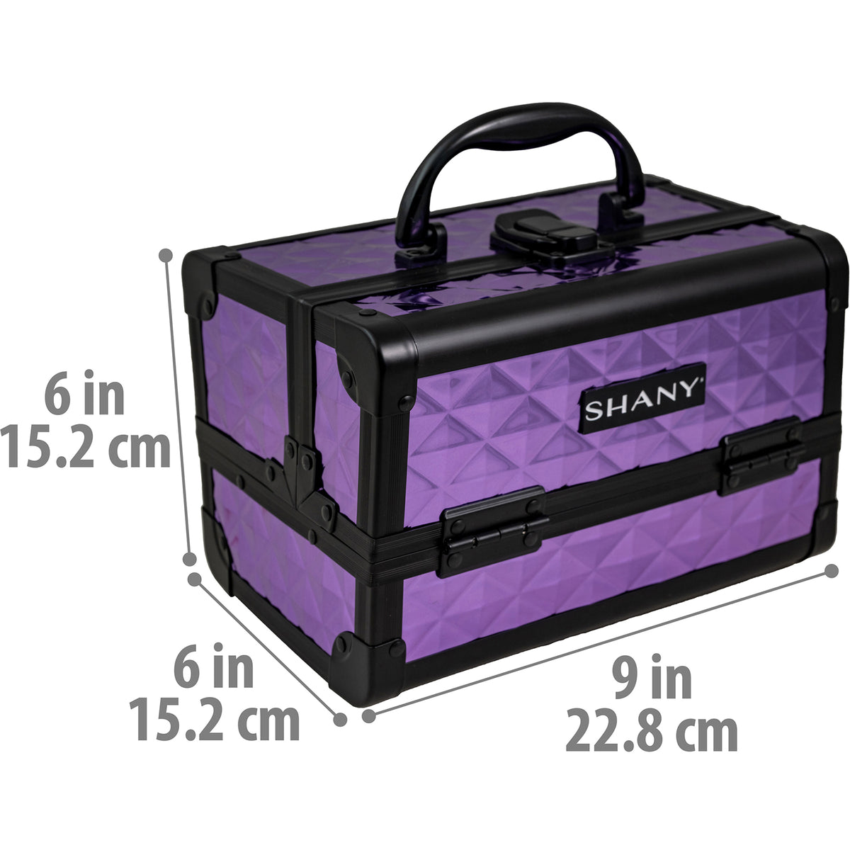 SHANY Makeup Train Case W/ Mirror -  Lavender - LAVENDER - ITEM# SH-M1001-PB - Best seller in cosmetics MAKEUP TRAIN CASES category