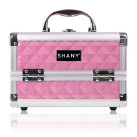 SHANY Chic Makeup Train Case Cosmetic Box Portable Makeup Case Cosmetics Beauty Organizer Jewelry storage with Locks , Multi trays Makeup Storage Box with Makeup Mirror - Polite PINK - SHOP PINK - MAKEUP TRAIN CASES - ITEM# SH-M1001-PK