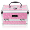 SHANY Makeup Train Case W/ Mirror -  Pink - PINK - ITEM# SH-M1001-PK - Makeup train cases bag organizer storage women kit,Professional large mini travel rolling toiletry,Joligrace ollieroo seya soho cosmetics holder box,Salon brush artist high quality water resistant,Portable carry trolley lipstic luggage lock key - UPC# 738435231200