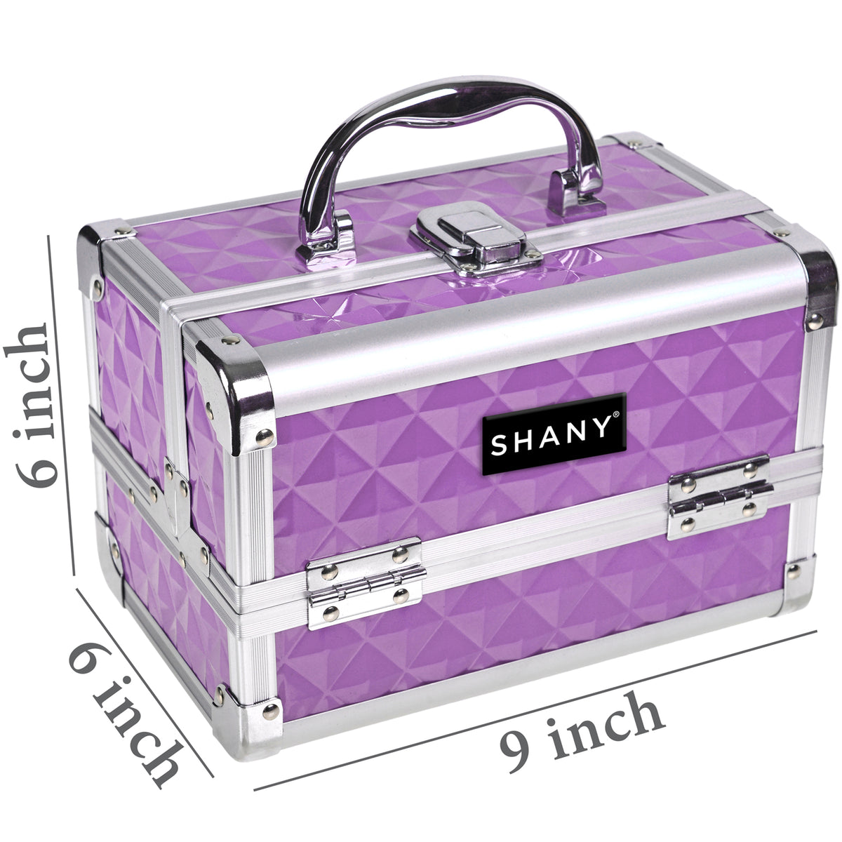 SHANY Makeup Train Case W/ Mirror -  Purple - PURPLE - ITEM# SH-M1001-PR - Best seller in cosmetics MAKEUP TRAIN CASES category