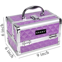 SHANY Makeup Train Case W/ Mirror -  Purple - PURPLE - ITEM# SH-M1001-PR - Best seller in cosmetics MAKEUP TRAIN CASES category