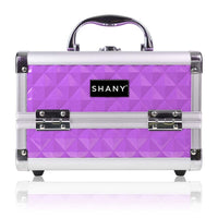 SHANY Chic Makeup Train Case Cosmetic Box Portable Makeup Case Cosmetics Beauty Organizer Jewelry storage with Locks , Multi trays Makeup Storage Box with Makeup Mirror - Purple - SHOP PURPLE - MAKEUP TRAIN CASES - ITEM# SH-M1001-PR