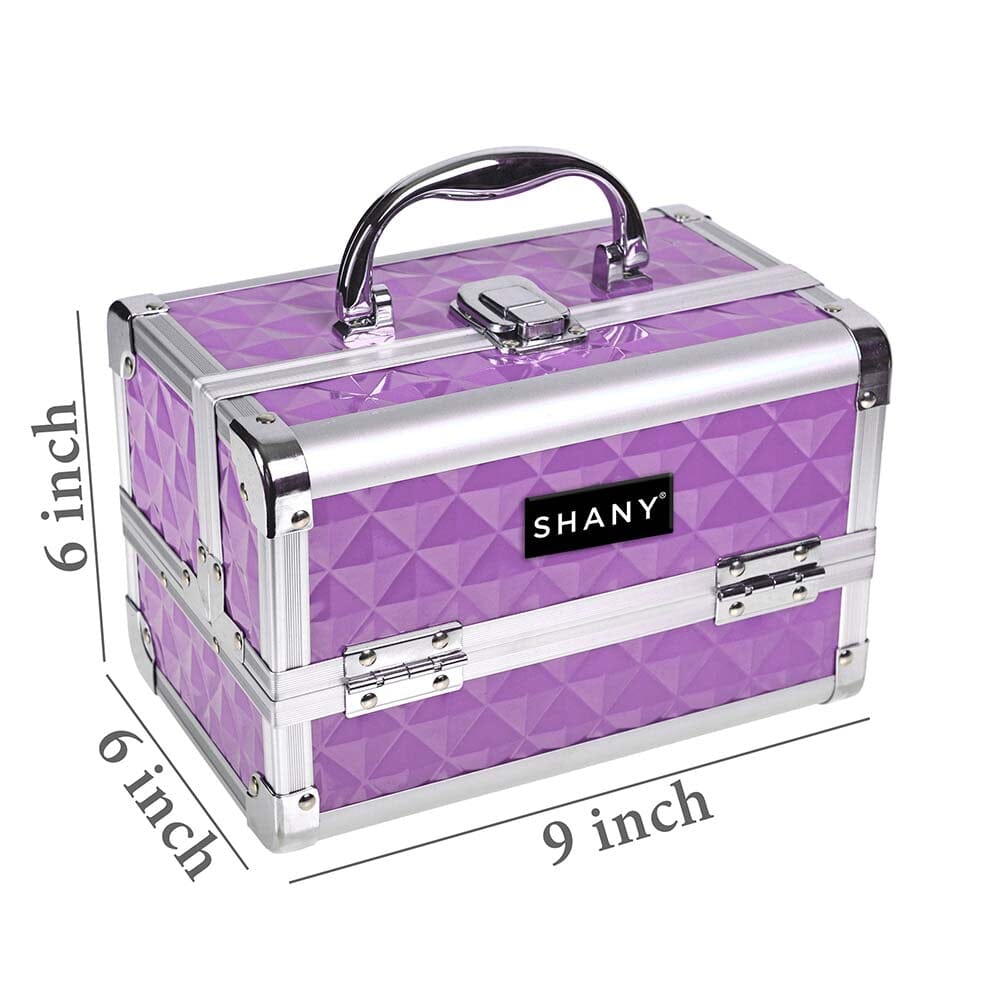 SHANY Makeup Train Case W/ Mirror -  Purple - PURPLE - ITEM# SH-M1001-PR - Best seller in cosmetics MAKEUP TRAIN CASES category