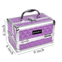 SHANY Makeup Train Case W/ Mirror -  Purple - PURPLE - ITEM# SH-M1001-PR - Best seller in cosmetics MAKEUP TRAIN CASES category