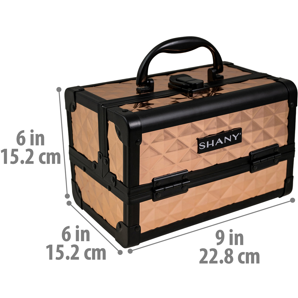 SHANY Makeup Train Case W/ Mirror -  Rosa - ROSA - ITEM# SH-M1001-RB - Best seller in cosmetics MAKEUP TRAIN CASES category