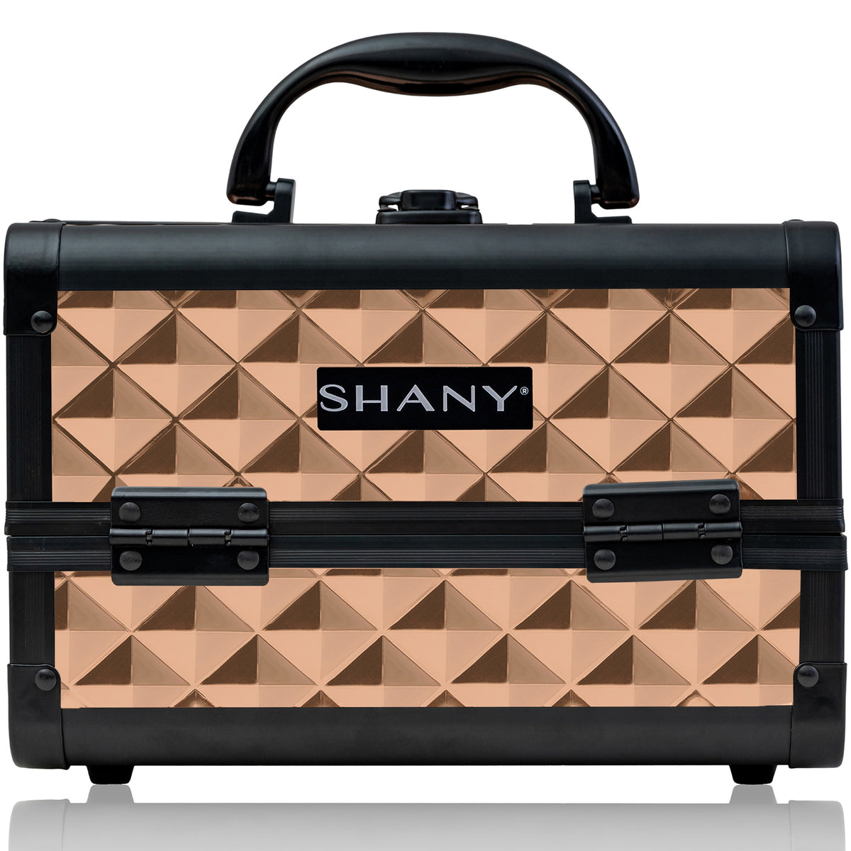 SHANY Chic Makeup Train Case Cosmetic Box Portable Makeup Case Cosmetics Beauty Organizer Jewelry storage with Locks , Multi trays Makeup Storage Box with Makeup Mirror - ROSA - SHOP ROSA - MAKEUP TRAIN CASES - ITEM# SH-M1001-RB