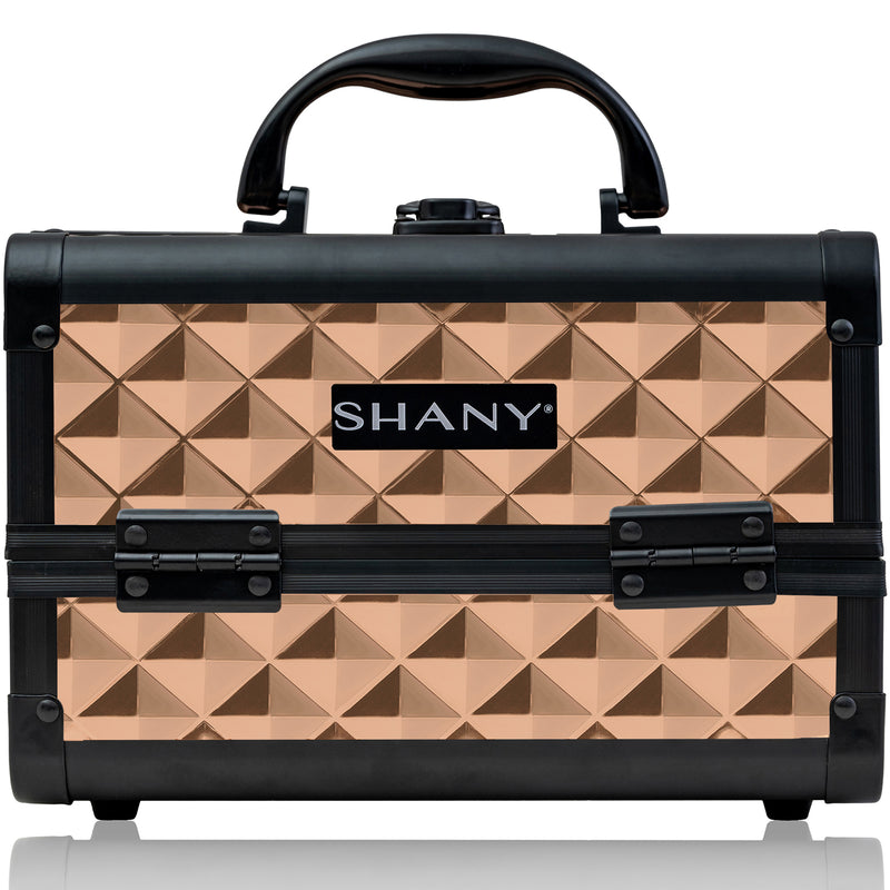 SHANY Chic Makeup Train Case Cosmetic Box Portable Makeup Case Cosmetics Beauty Organizer Jewelry storage with Locks , Multi trays Makeup Storage Box with Makeup Mirror - ROSA - SHOP ROSA - MAKEUP TRAIN CASES - ITEM# SH-M1001-RB