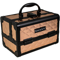 SHANY Makeup Train Case W/ Mirror -  Rosa - ROSA - ITEM# SH-M1001-RB - Makeup train cases bag organizer storage women kit,Professional large mini travel rolling toiletry,Joligrace ollieroo seya soho cosmetics holder box,Salon brush artist high quality water resistant,Portable carry trolley lipstic luggage lock key - UPC# 810028463714