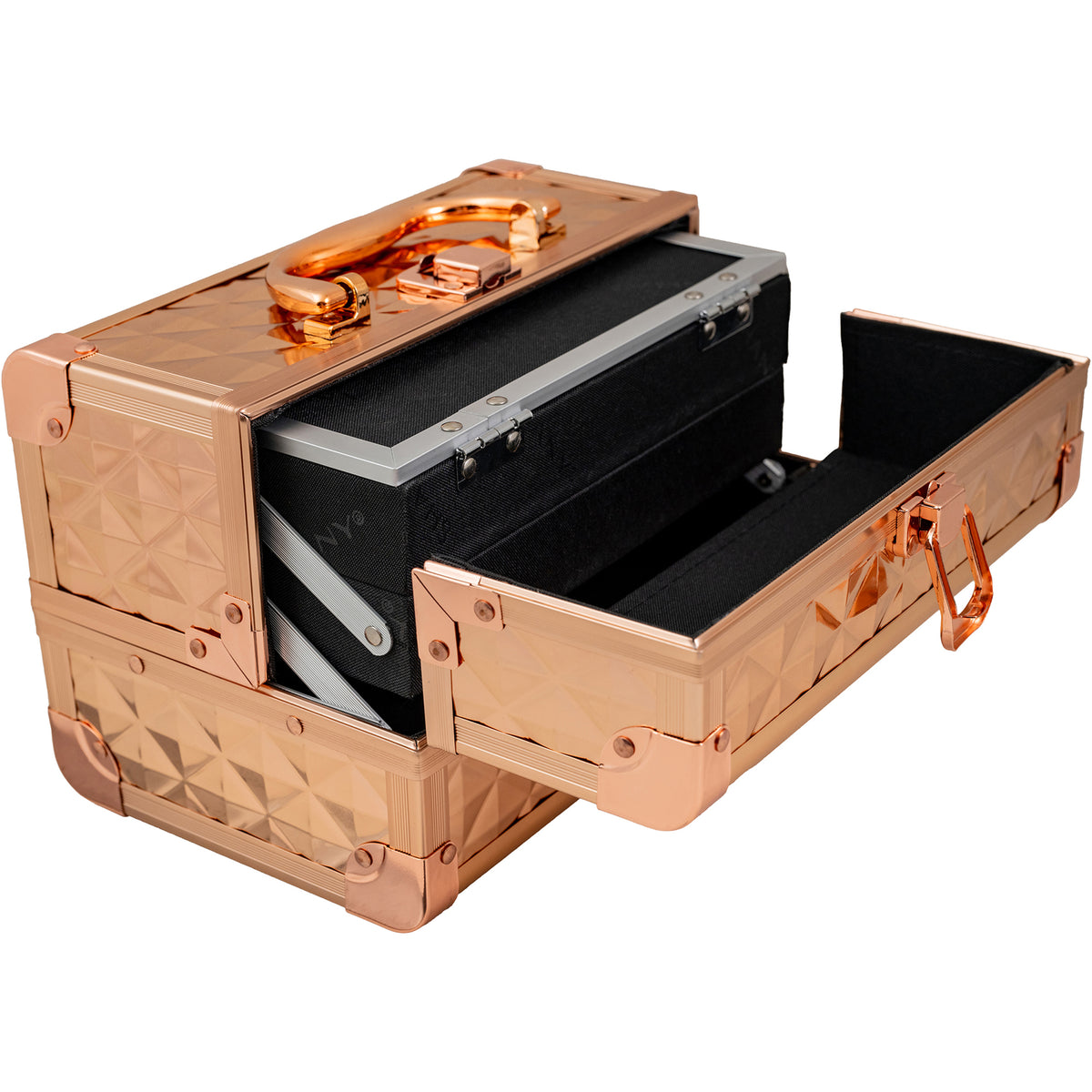 SHANY Makeup Train Case W/ Mirror -  Rose Gold