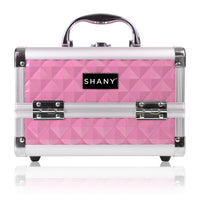 SHANY Chic Makeup Train Case Cosmetic Box Portable Makeup Case Cosmetics Beauty Organizer Jewelry storage with Locks , Multi trays Makeup Storage Box with Makeup Mirror - Pink Rose - SHOP PINK ROSE - MAKEUP TRAIN CASES - ITEM# SH-M1001-ROS