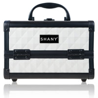SHANY Chic Makeup Train Case Cosmetic Box Portable Makeup Case Cosmetics Beauty Organizer Jewelry storage with Locks , Multi trays Makeup Storage Box with Makeup Mirror - Snow - SHOP SNOW - MAKEUP TRAIN CASES - ITEM# SH-M1001-SNW