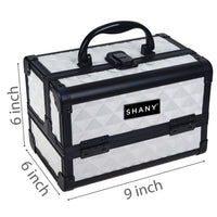 SHANY Makeup Train Case W/ Mirror - Snow - SNOW - ITEM# SH-M1001-SNW - Best seller in cosmetics MAKEUP TRAIN CASES category