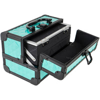 SHANY Makeup Train Case W/ Mirror - Turquoise