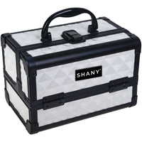 SHANY Makeup Train Case W/ Mirror - Peaceful - PEACEFUL - ITEM# SH-M1001-WH - Makeup train cases bag organizer storage women kit,Professional large mini travel rolling toiletry,Joligrace ollieroo seya soho cosmetics holder box,Salon brush artist high quality water resistant,Portable carry trolley lipstic luggage lock key - UPC# 723175178168