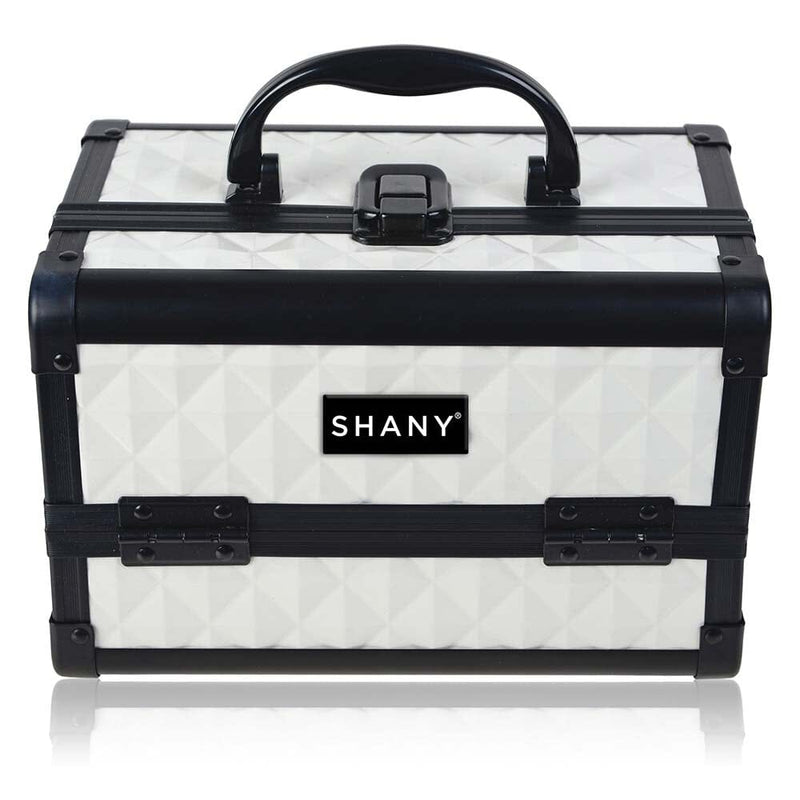 SHANY Makeup Train Case W/ Mirror - Peaceful - PEACEFUL - ITEM# SH-M1001-WH - Makeup train cases bag organizer storage women kit,Professional large mini travel rolling toiletry,Joligrace ollieroo seya soho cosmetics holder box,Salon brush artist high quality water resistant,Portable carry trolley lipstic luggage lock key - UPC# 723175178168