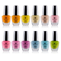 SHANY DIY Nail Polish Set - Quick Dry Nail Lacquer Kit, Vibrant & Colorful DIY Collection, Semi Glossy, Shimmery & Matte Finishes - Full Size - 12 Colors - Ethereal - SHOP ETHEREAL - NAIL POLISH - ITEM# SH-NP12-C